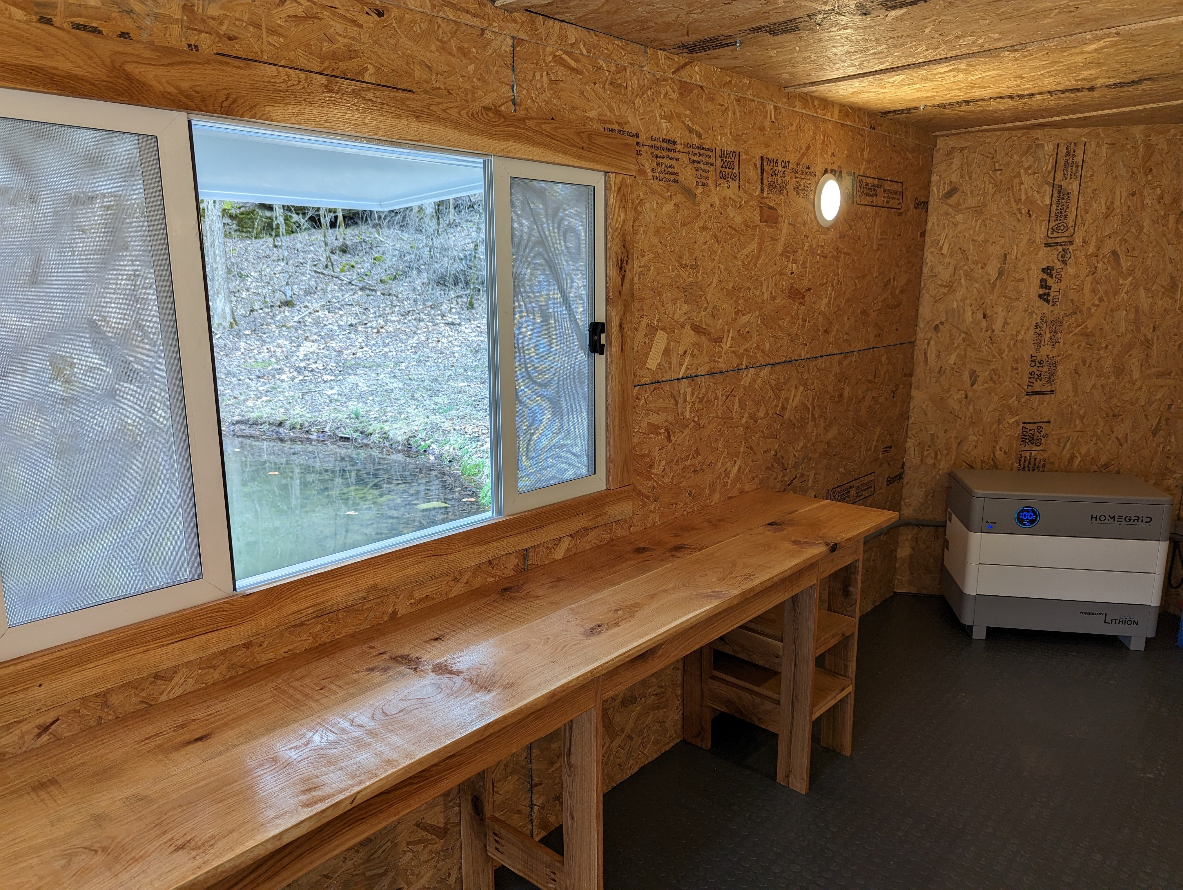 16' Enclosed SOLAR POWERED Offgrid Self-Sufficient Trailer - Concession Window Expanded Solar Array / Expanded Lithium battery bank - MOBILE STOREFRONT VERSION