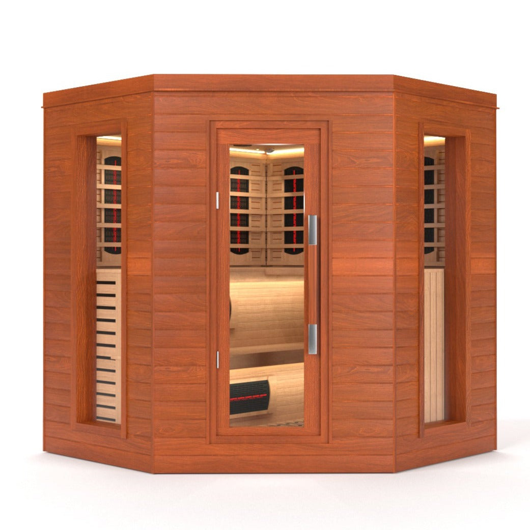 SAUNA EVOLUTION® Indoor Luxury Cabin Corner Sauna Luna - 1