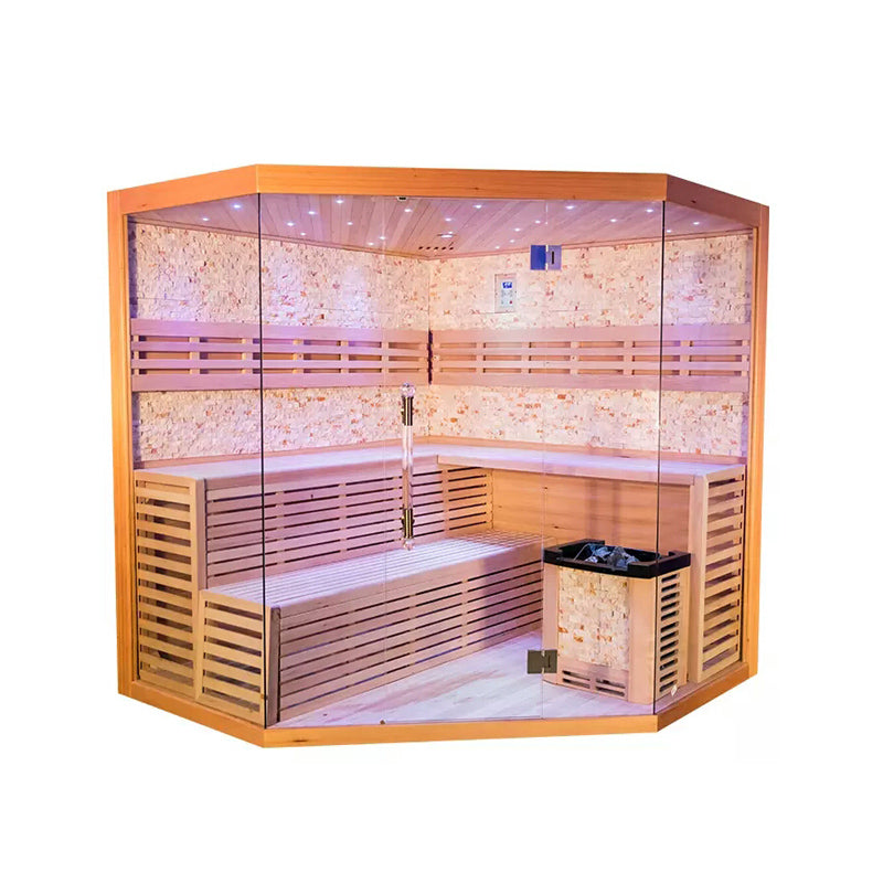 SAUNA EVOLUTION® Indoor Finland Luxury Traditional Steam Sauna Room Glass 11