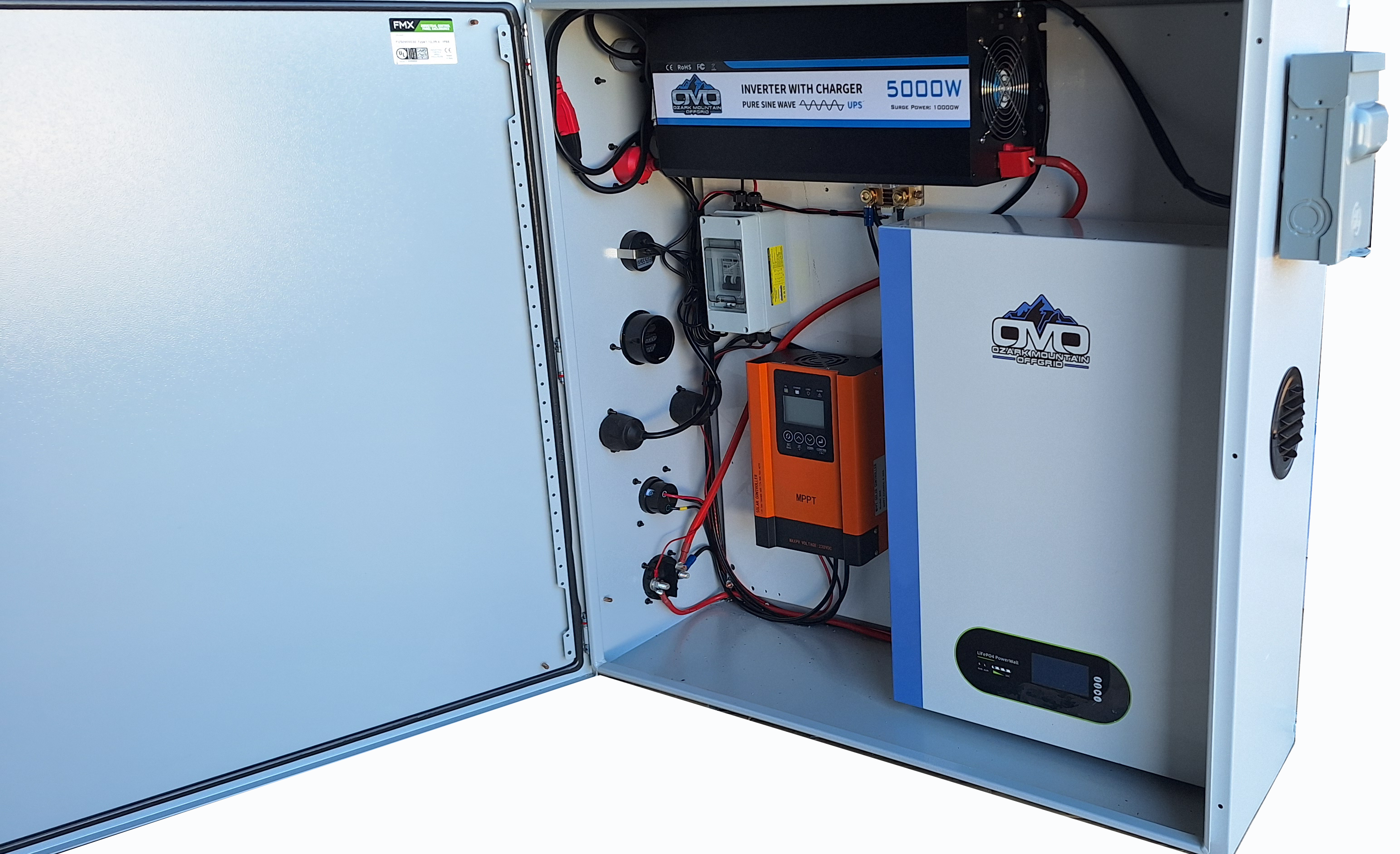 2.2KW Boat Dock Offgrid Solar Kit (4 Panel + 1 Lithium Battery) - Mountable with Plug and Play Connections