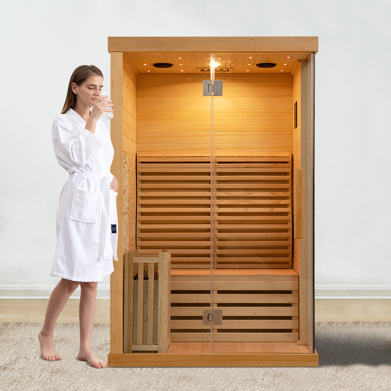 SAUNA EVOLUTION® Commercial Finnish Bath Home Sauna Indoor Steam Room Glass 03