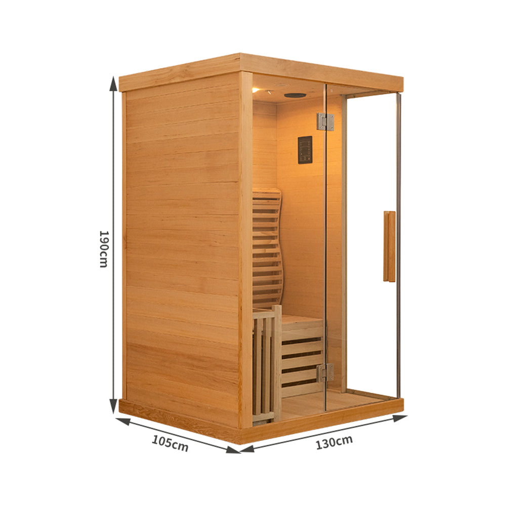 SAUNA EVOLUTION® Commercial Finnish Bath Home Sauna Indoor Steam Room Glass 03