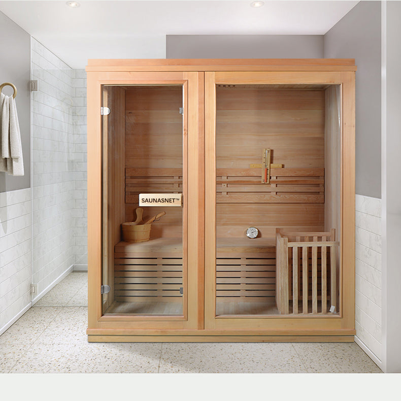 SAUNA EVOLUTION® Finland Traditional Indoor Wooden Sauna Glass 07