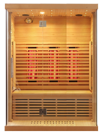 SAUNA EVOLUTION® Indoor Low EMF Sauna with Front Glass Far Infrared 05