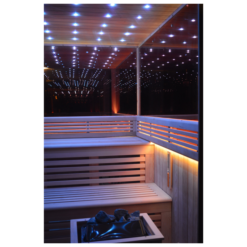 SAUNA EVOLUTION® Indoor New Exclusive Mirror Steam Sauna Glass 13