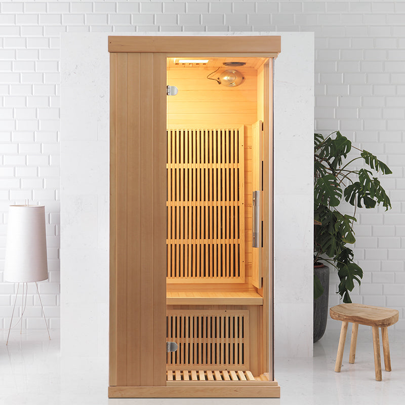 SAUNA EVOLUTION® Indoor Carbon Heaters Glass Door Sauna Room Far Infrared 09