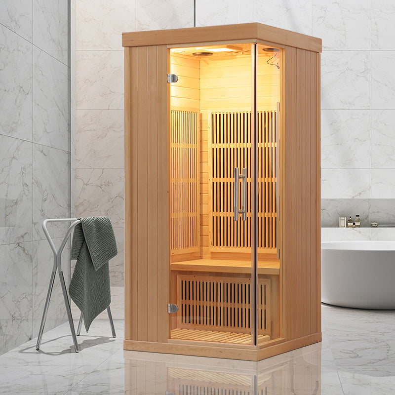 SAUNA EVOLUTION® Indoor Carbon Heaters Glass Door Sauna Room Far Infrared 09