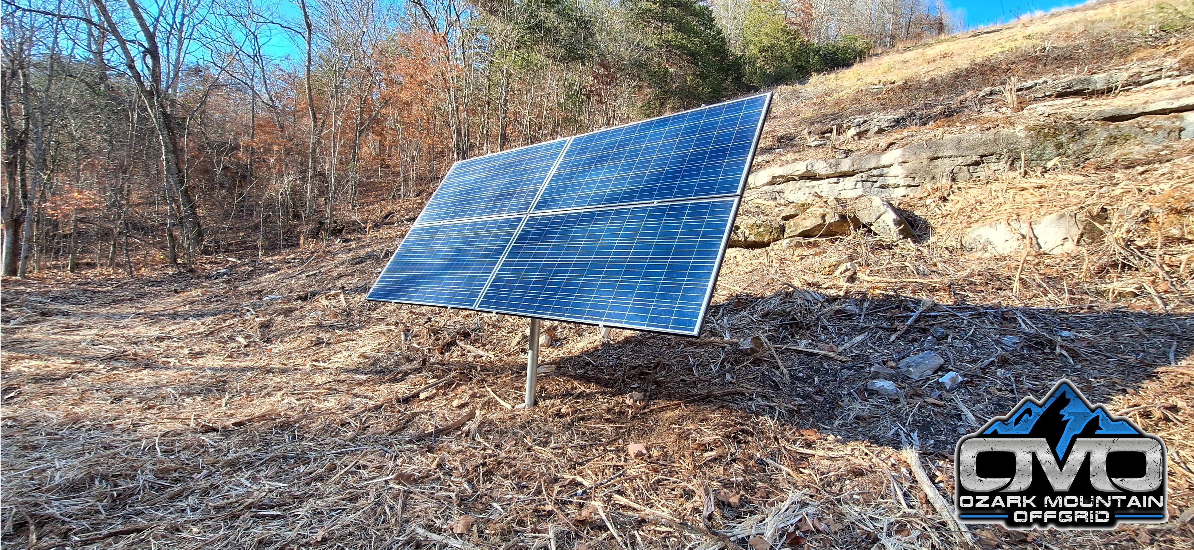 Adjustable Solar Panel 3" Pole Mount - 4x Solar Panels (With Modules) 1440 Watt Array