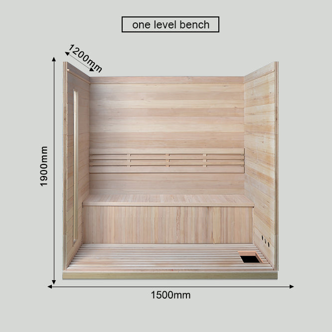 SAUNA EVOLUTION® Finland Traditional Indoor Wooden Sauna Glass 07