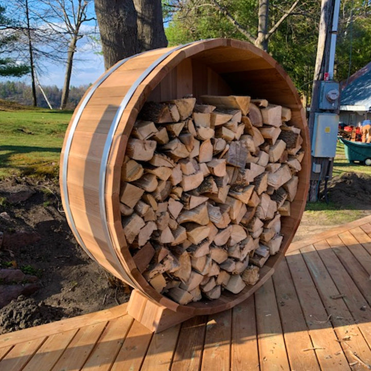 SAUNA EVOLUTION® Cedar Barrel Wood Storage