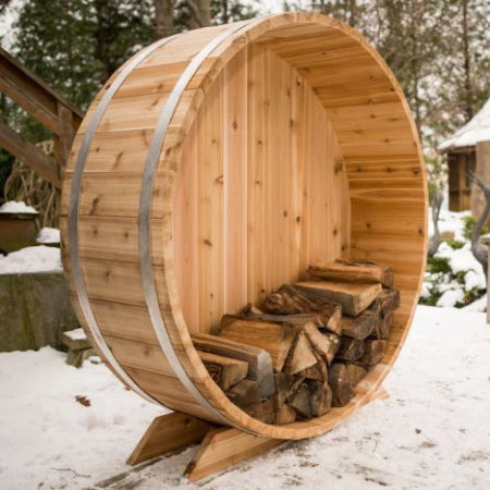 SAUNA EVOLUTION® Cedar Barrel Wood Storage