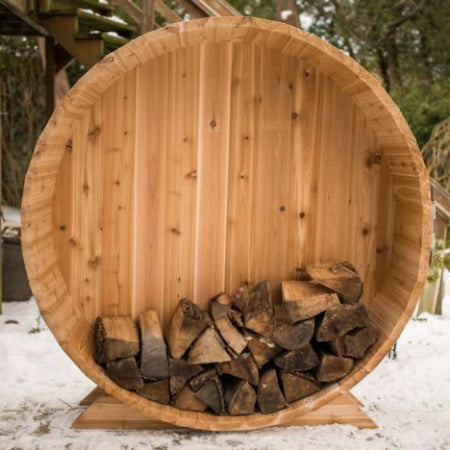SAUNA EVOLUTION® Cedar Barrel Wood Storage