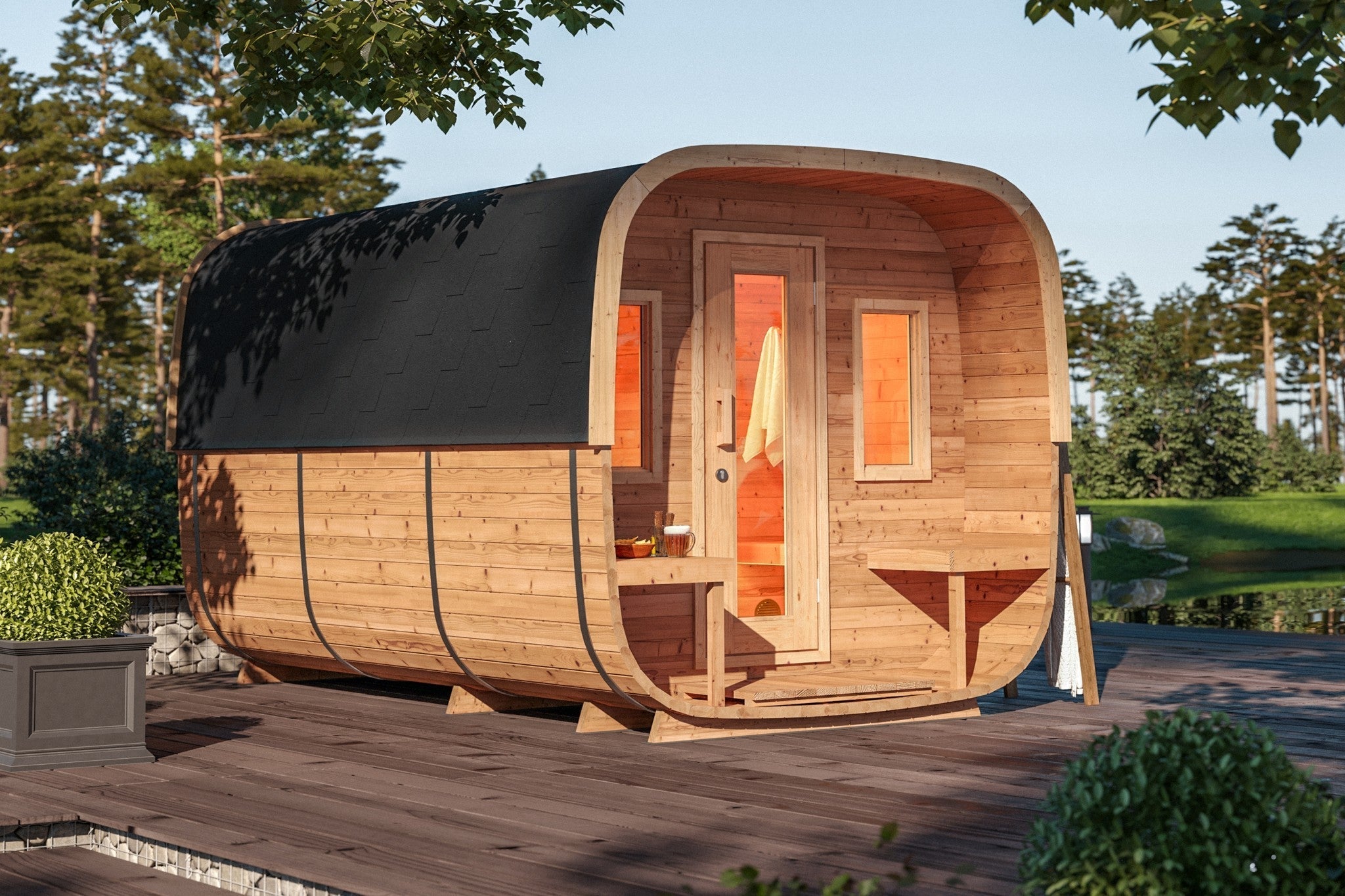 SAUNA EVOLUTION® Square Sauna Minimalist Refresh 9