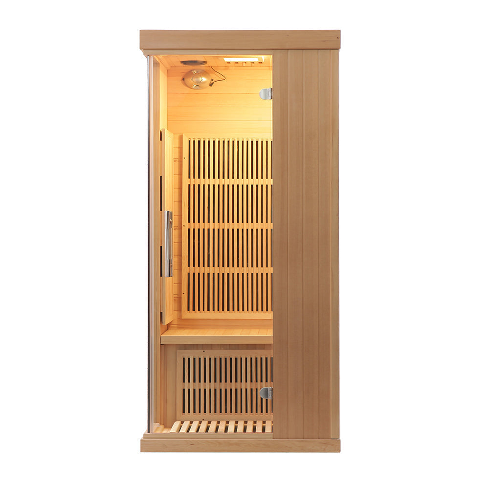 SAUNA EVOLUTION® Indoor Carbon Heaters Glass Door Sauna Room Far Infrared 09