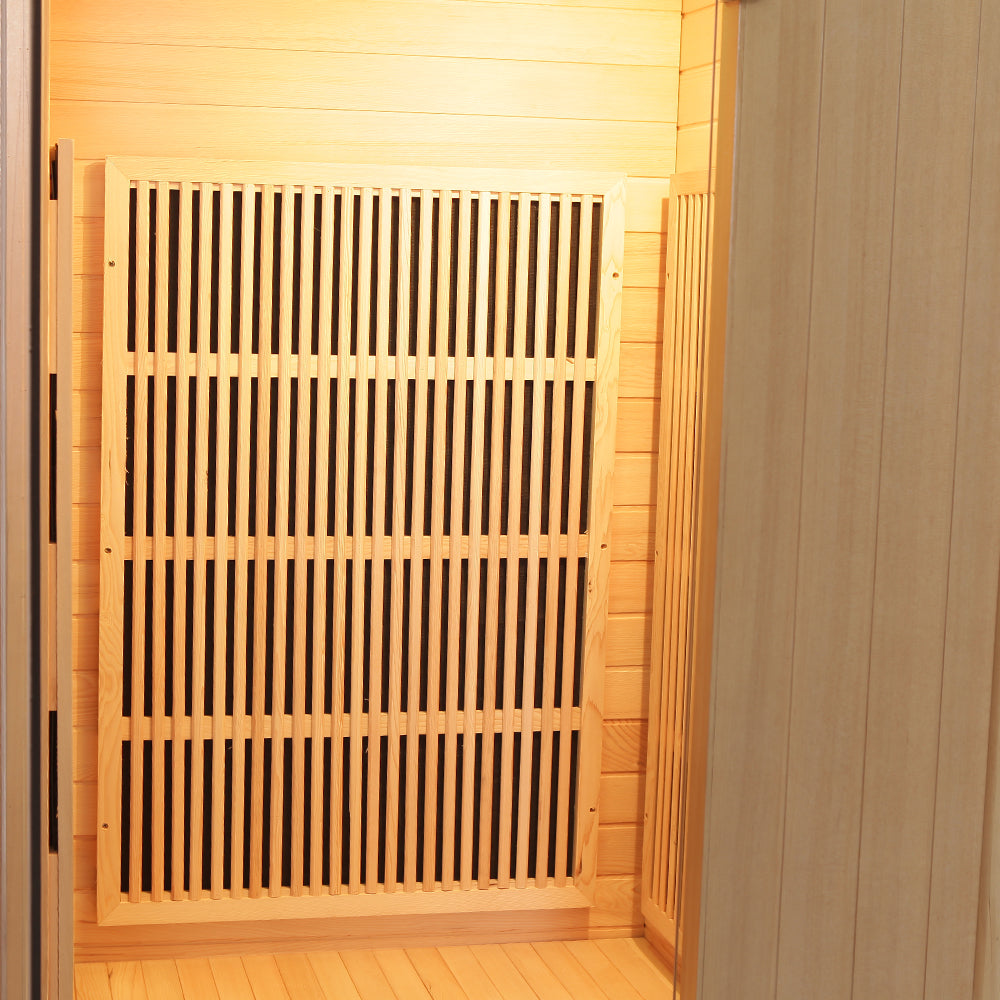 SAUNA EVOLUTION® Indoor Carbon Heaters Glass Door Sauna Room Far Infrared 09