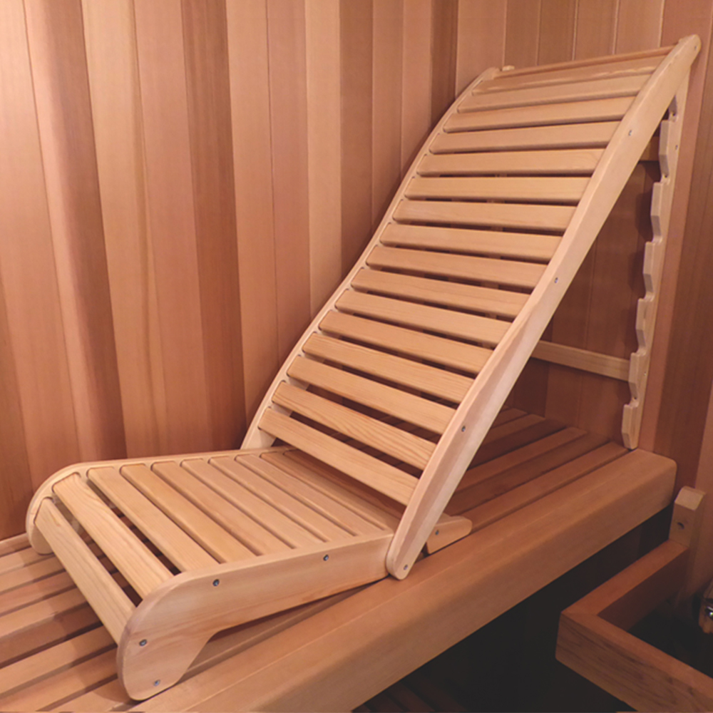 SAUNA EVOLUTION® Wooden Lounge Reclined Sauna Chair
