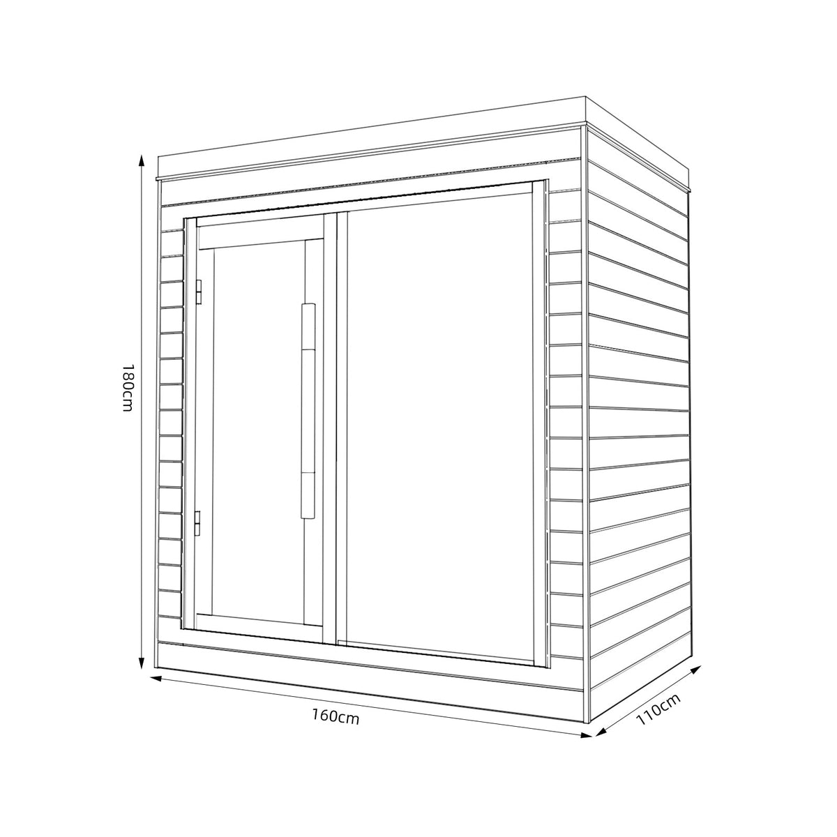SAUNA EVOLUTION® Indoor Full Spectrum Luxury Single-Layer Bench Cabin Sauna Luna - 2