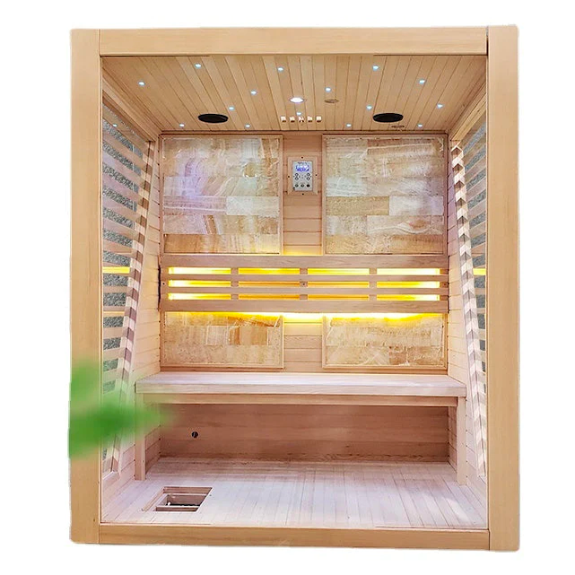 SAUNA EVOLUTION® Commercial Red Cedar Hemlock Indoor Steam Sauna Room Glass 01