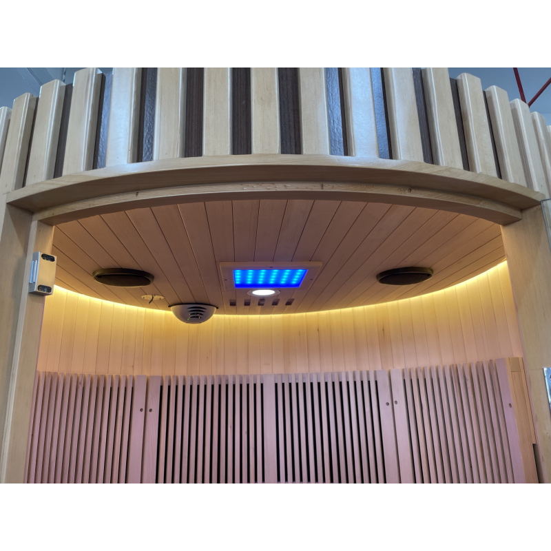SAUNA EVOLUTION® Hemlock Round Indoor Sauna Room Far Infrared 08