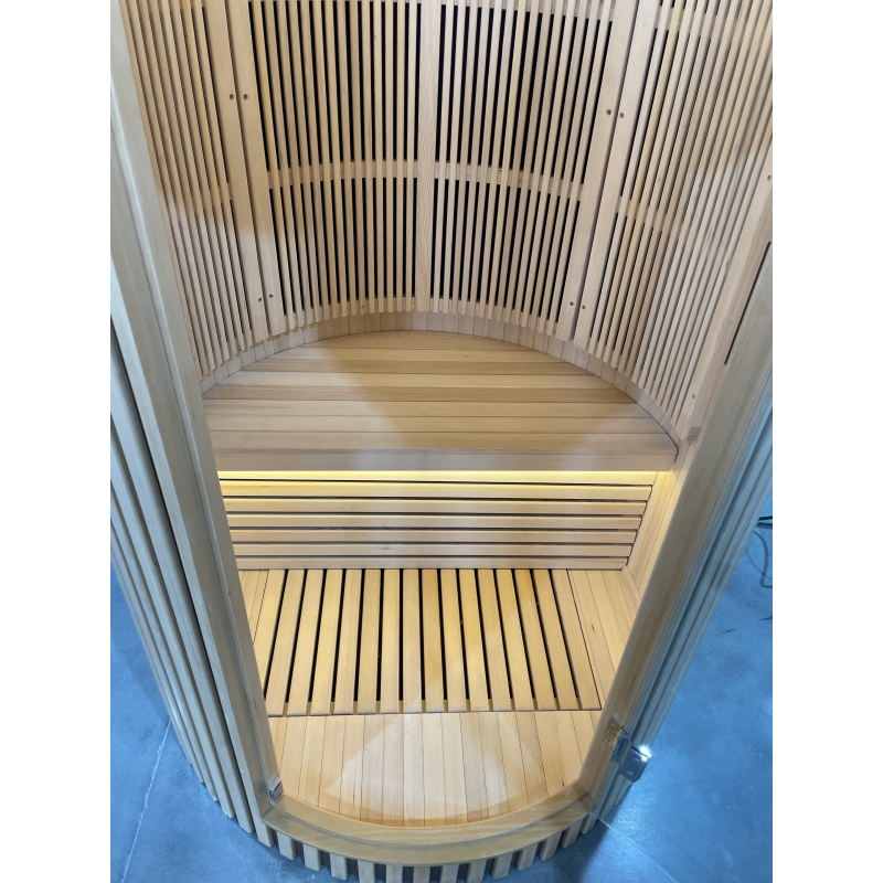SAUNA EVOLUTION® Hemlock Round Indoor Sauna Room Far Infrared 08