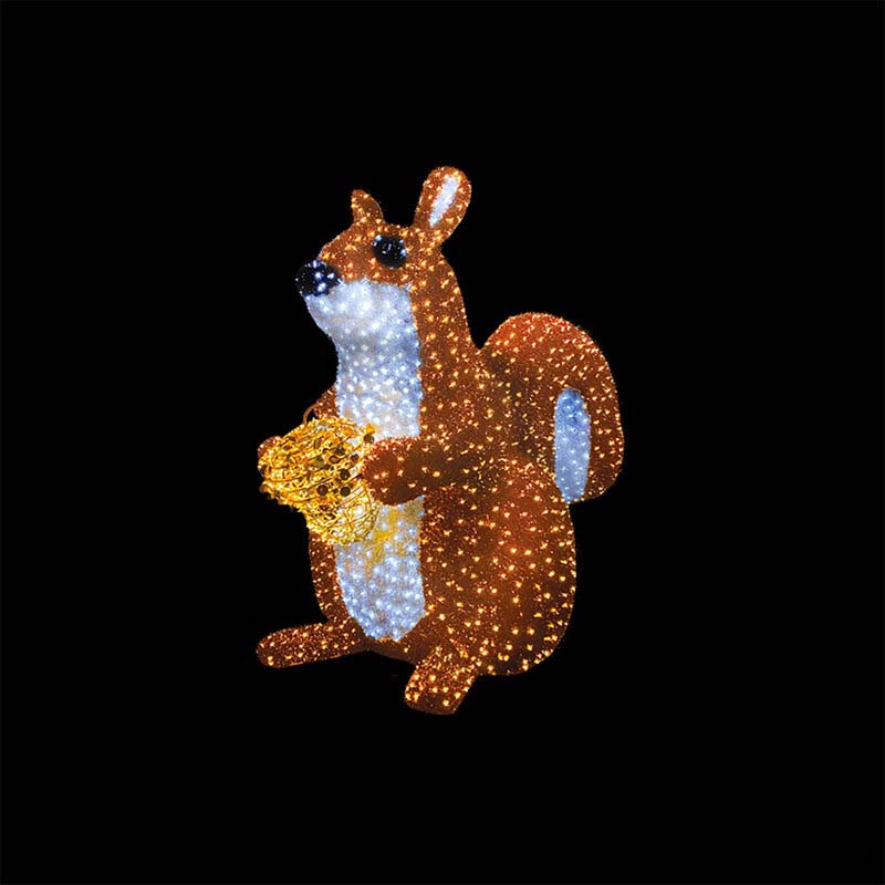 Giant Pre-Lit LED Squirrel
