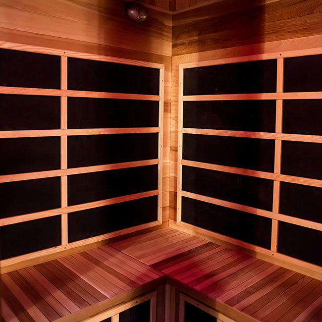 SAUNA EVOLUTION® Low EMF Indoor Wood Sauna With Carbon Panel Far Infrared 16