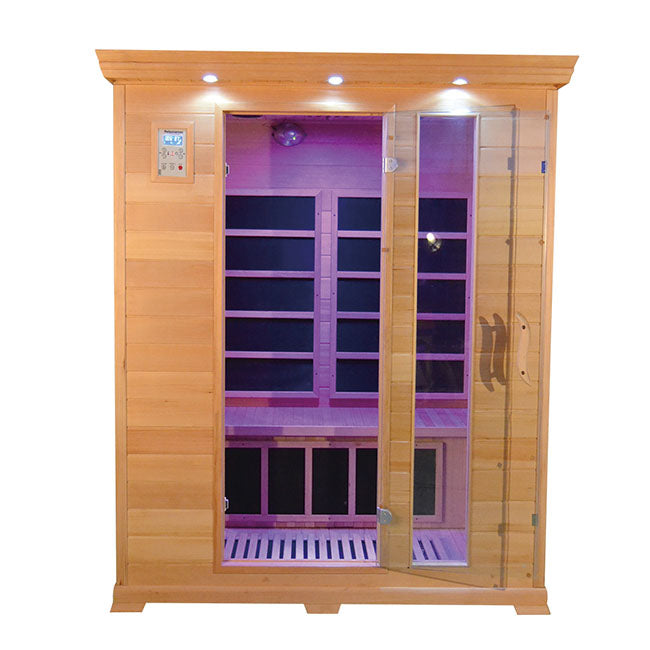 SAUNA EVOLUTION®  Low EMF Indoor Wood Sauna With Carbon Panel Far Infrared 16
