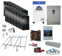 Load image into Gallery viewer, 12KW Complete Offgrid Solar Kit + EG4 FlexBOSS21 + 32KW OMO 48V Freedom Series Lithium Battery + 13.2KW Solar with Ground Mount and Wiring