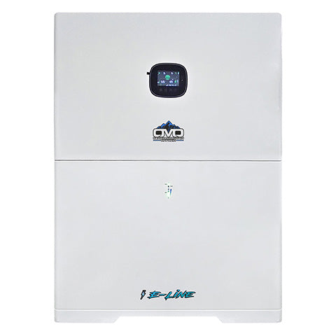 4.4KW Complete Offgrid Solar Kit + 10K 120V/240V OMO E-Line Inverter + 10.24KW OMO E-Line Lithium Battery +4.4KW Solar with Roof Mount and Wiring