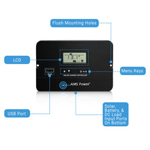 Load image into Gallery viewer, Flush Mount 10 Amp Charge Controller PWM 12/24V