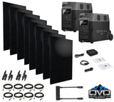 EcoFlow DELTA PRO 120/240V Output - 2x 3600 Watt Solar Generators / 7200wH Lithium Storage / 2600w Solar Complete Offgrid Kit