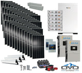 25KW Complete Offgrid Solar Kit - 30.72kWh Pytes Lithium Battery + 2x15K Sol-Ark Inverter +26.4KW Solar with Mounting Rails and Wiring