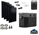EcoFlow DELTA Max 2 - 2400 Watt Solar Generator / 2016wh Lithium Storage / 1300w Solar Complete Offgrid Kit