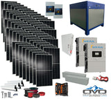 30KW Complete Offgrid Solar Kit + 2x 15K Sol-Ark Inverter + 62kWh Lithium Battery +30.8KW Solar with Roof Mount and Wiring