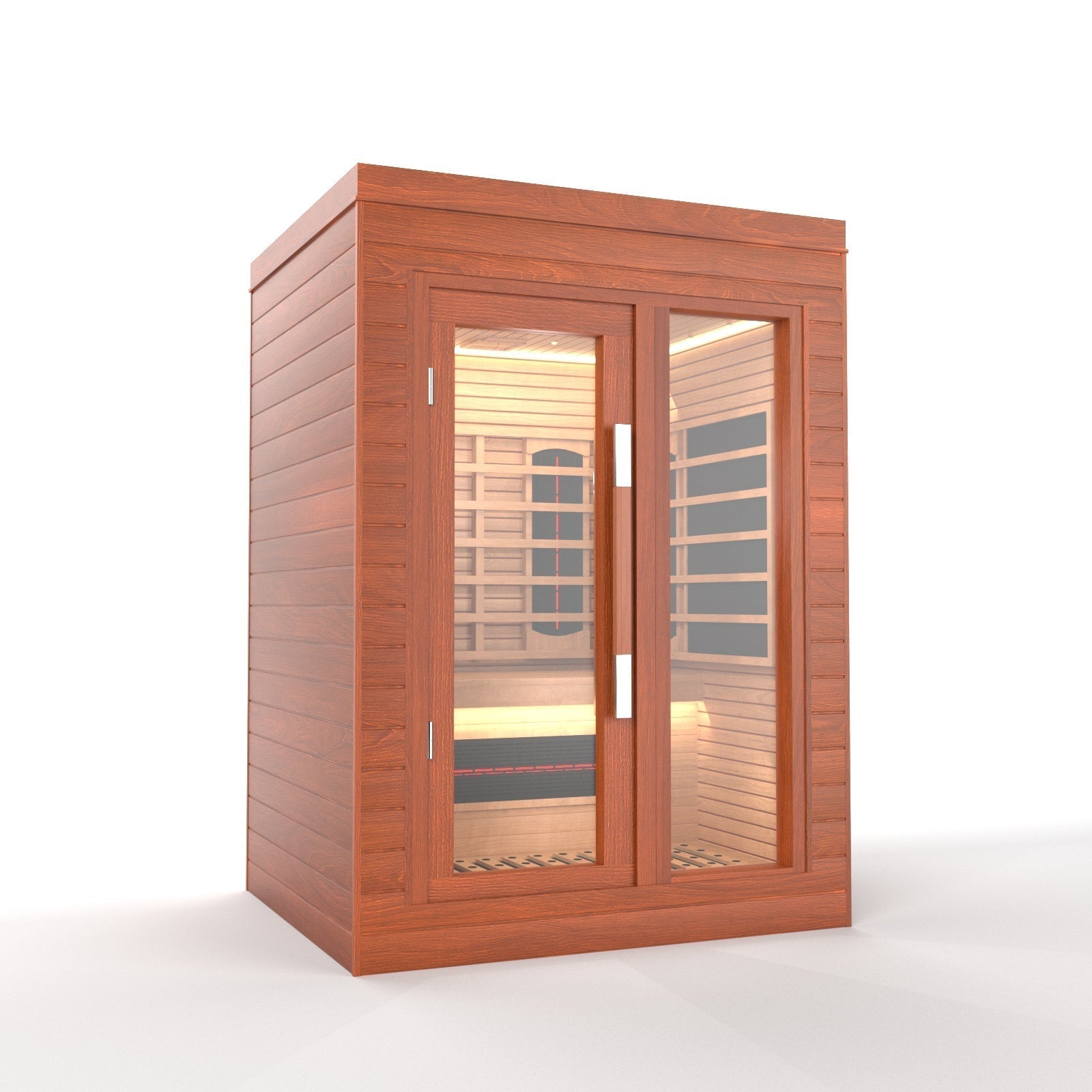 SAUNA EVOLUTION®  Indoor Full Spectrum Luxury Single-Layer Bench Cabin Sauna Luna - 2