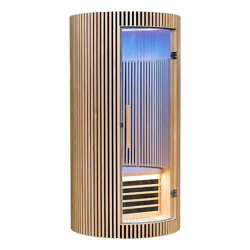 SAUNA EVOLUTION®  Hemlock Round Indoor Sauna Room Far Infrared 08