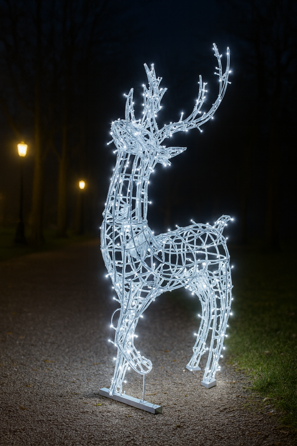 Giant Pre-Lit LED Twinkle Reindeer