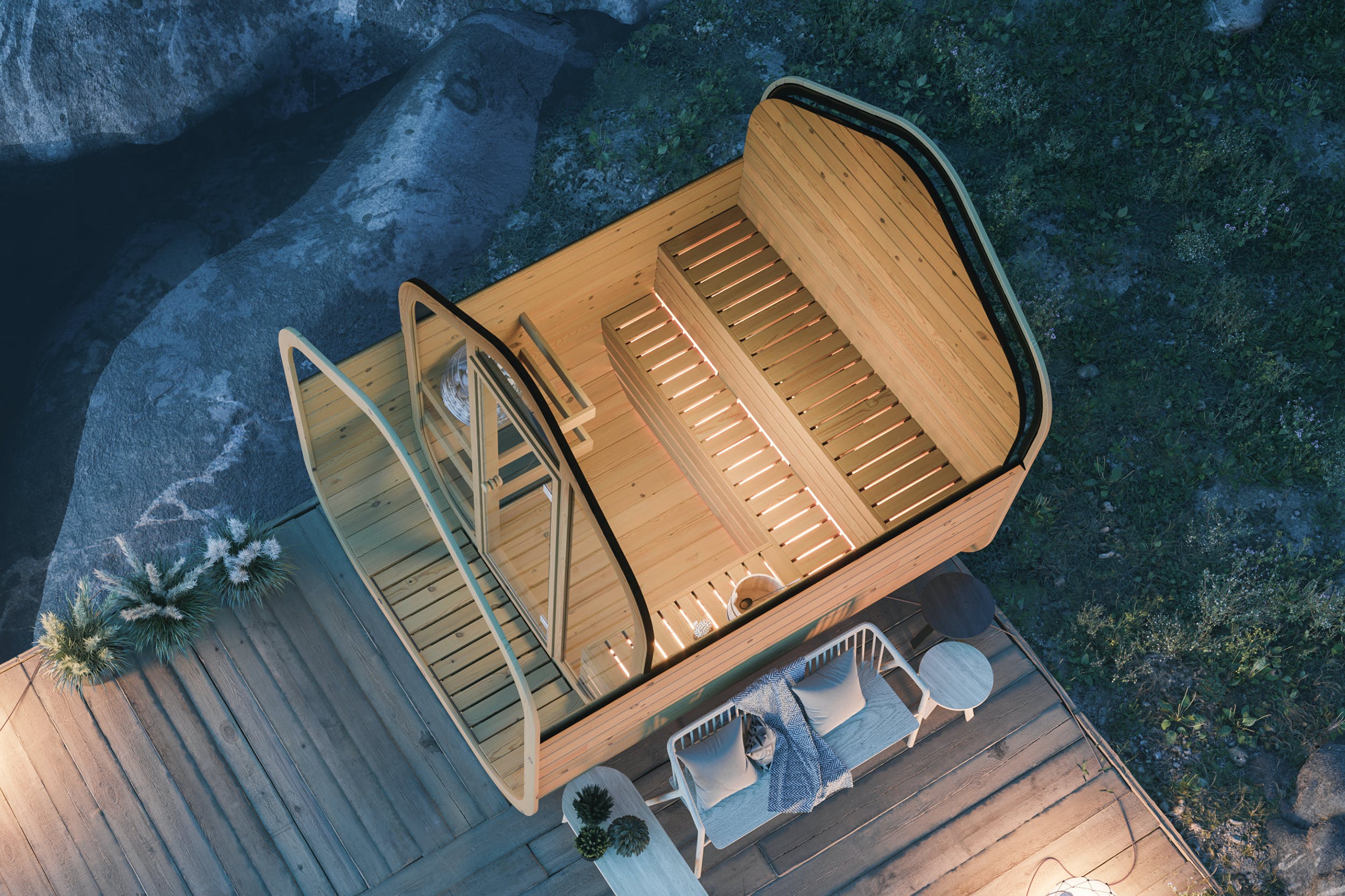 SAUNA EVOLUTION® Barrel Sauna Serenity Nature Air 8