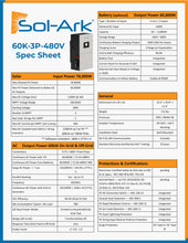 Load image into Gallery viewer, Commercial 120KW Solar Array - 3 Phase 480V Solar Kit + 2x 60K 480V Sol-Ark Inverter + 2x 60KW Sol-Ark OUTDOOR Lithium Battery +121KW Solar with Ground Mount and Wiring