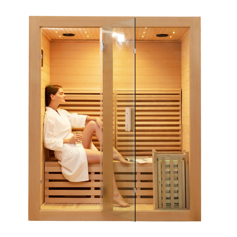 SAUNA EVOLUTION®  Canadian Indoor Ozone Saunas And Steam Room For SPA Center Glass 08