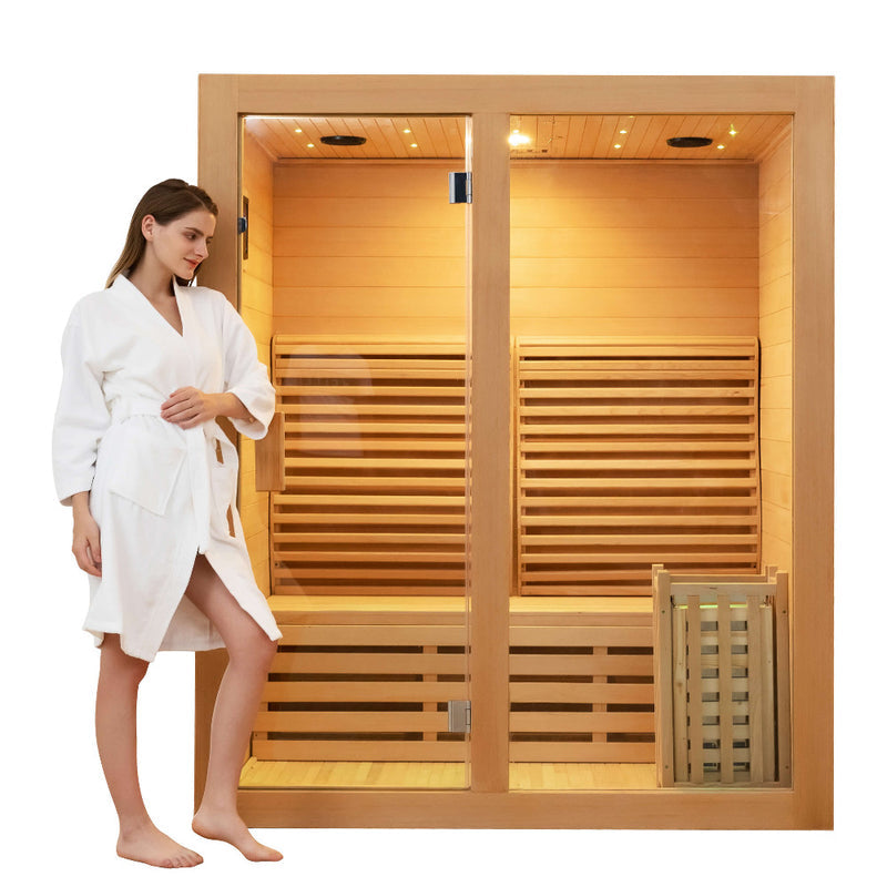 SAUNA EVOLUTION®  Canadian Indoor Ozone Saunas And Steam Room For SPA Center Glass 08
