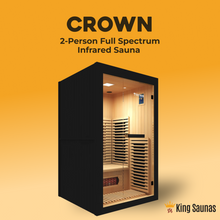 Load image into Gallery viewer, The Crown 2-Person Luxury Full Spectrum Infrared Sauna with Smart WiFi App Control