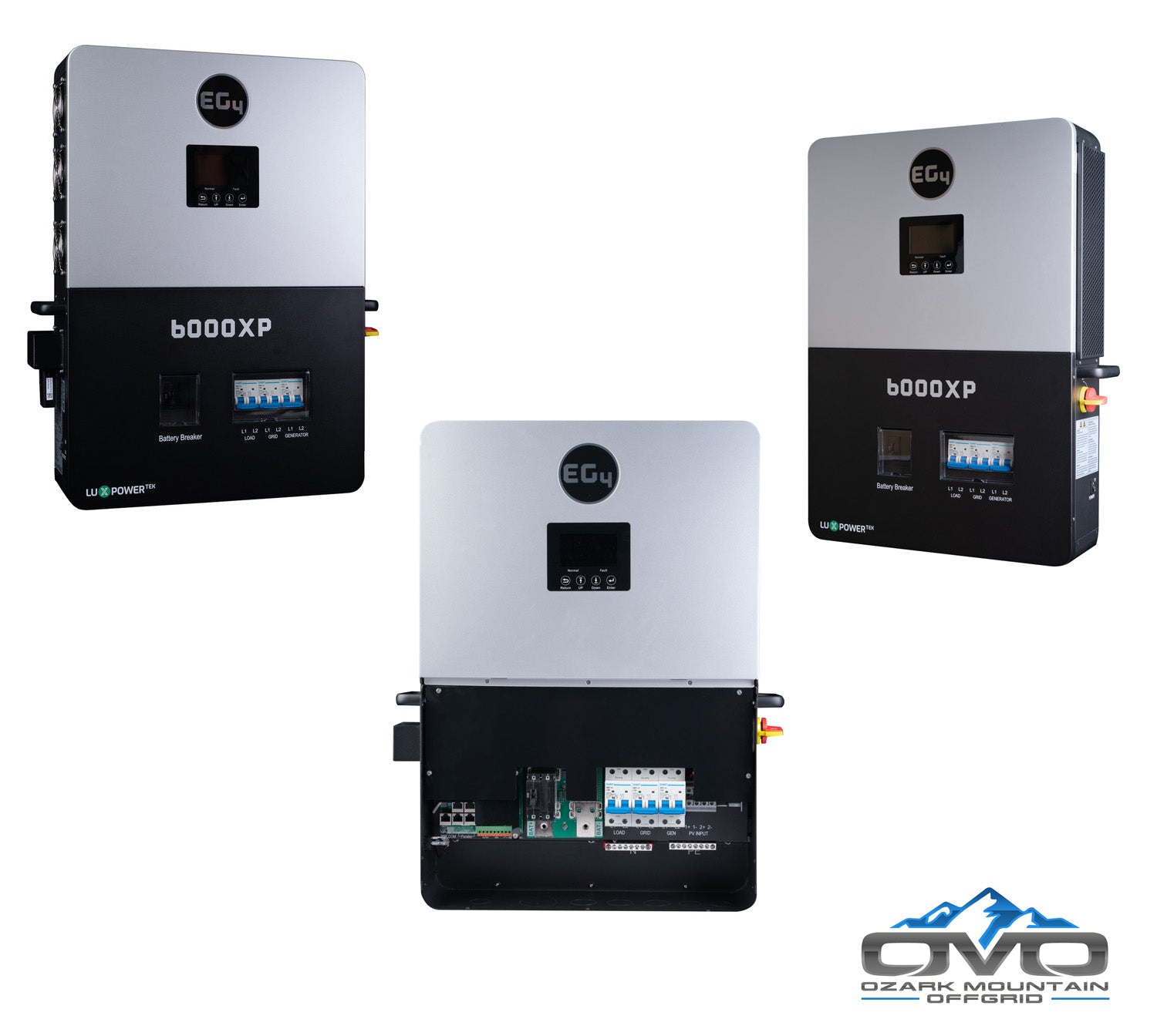 6KW Complete Offgrid Solar Kit + 6K EG4 6000XP Inverter + 14.3KW 48V EG4 Lithium Indoor Wall Battery + 6.6KW Solar with Roof Mounting Rails and Wiring