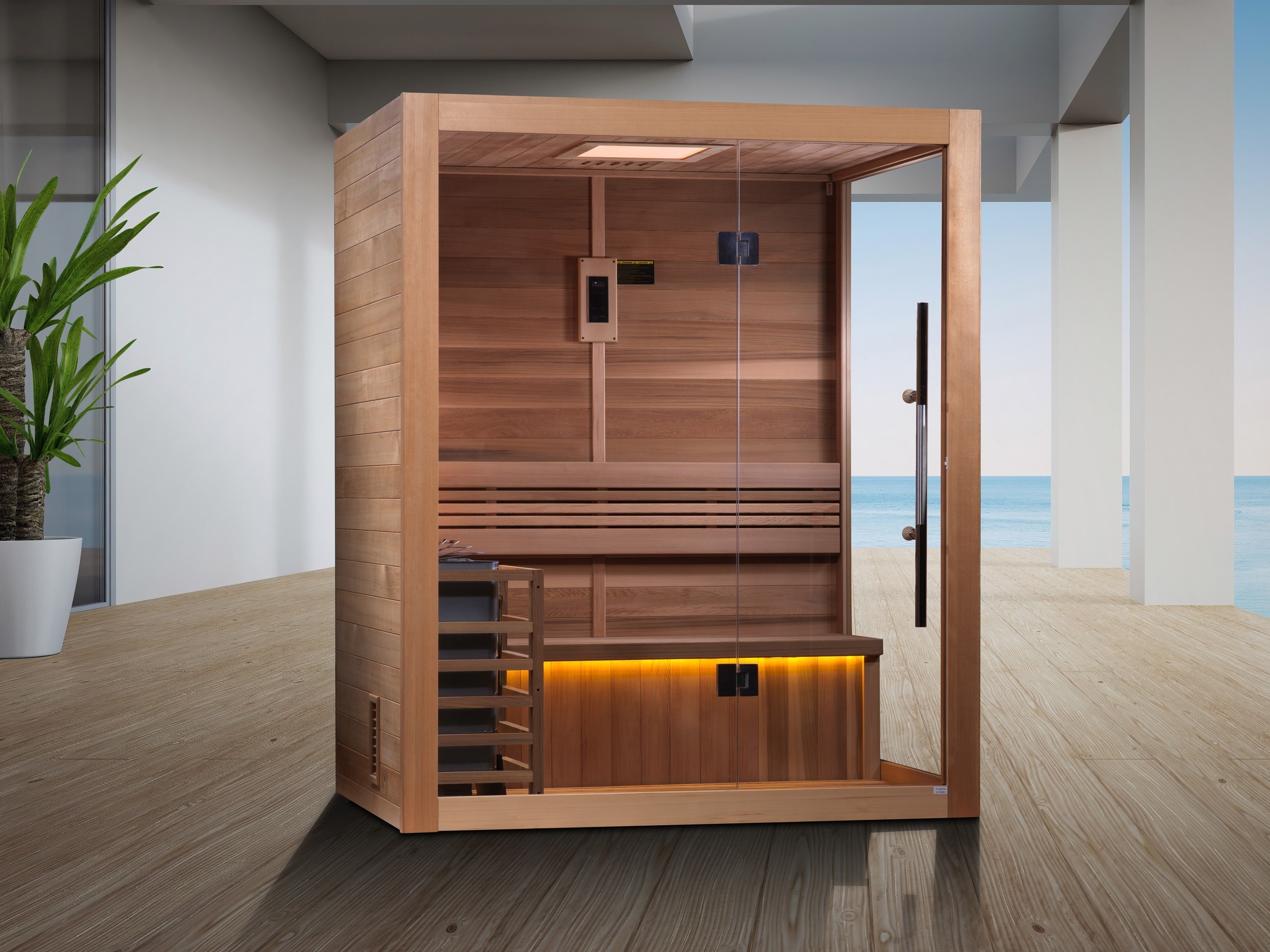 SAUNA EVOLUTION® 2-3 Person Traditional Steam Sauna Modern Relax 4