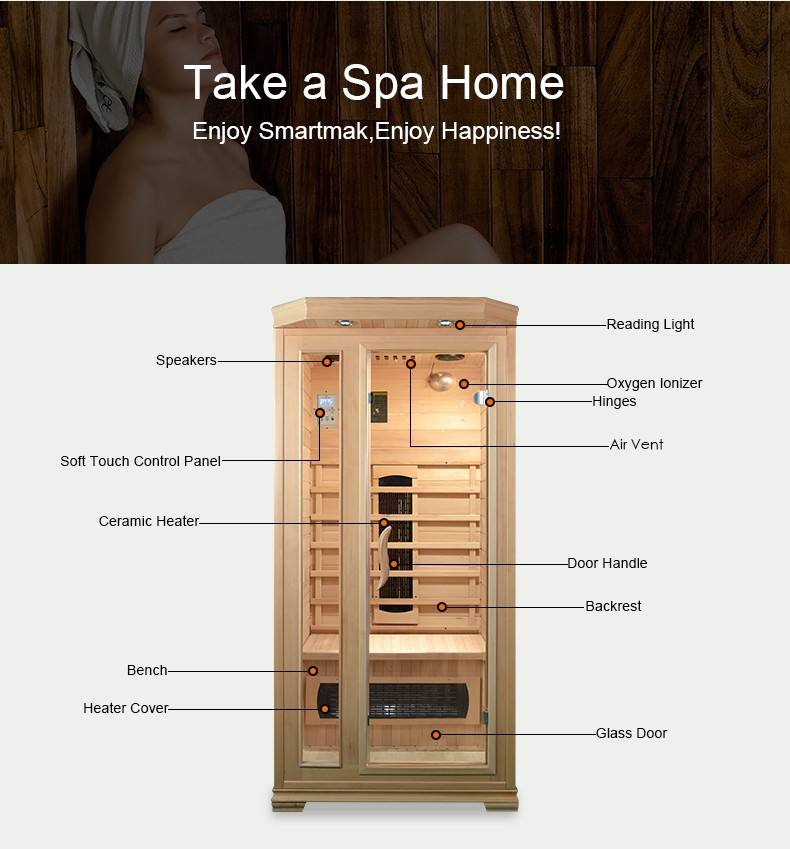 SAUNA EVOLUTION®  Indoor Wooden Dry Cabin Customized Sauna Room Far Infrared 04