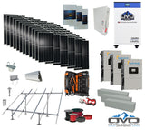 40KW Complete Offgrid Solar Kit + 3x 15K Sol-Ark Inverter + 32kWh OMO 48V Freedom Series Lithium Battery +40.15KW Solar with Ground Mount and Wiring