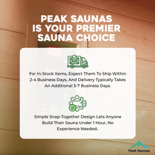 Load image into Gallery viewer, Peak Saunas Everest 2-Person Full Spectrum Infrared Sauna with XL Medical-Grade Red Light Therapy &amp; Smart WiFi App Control