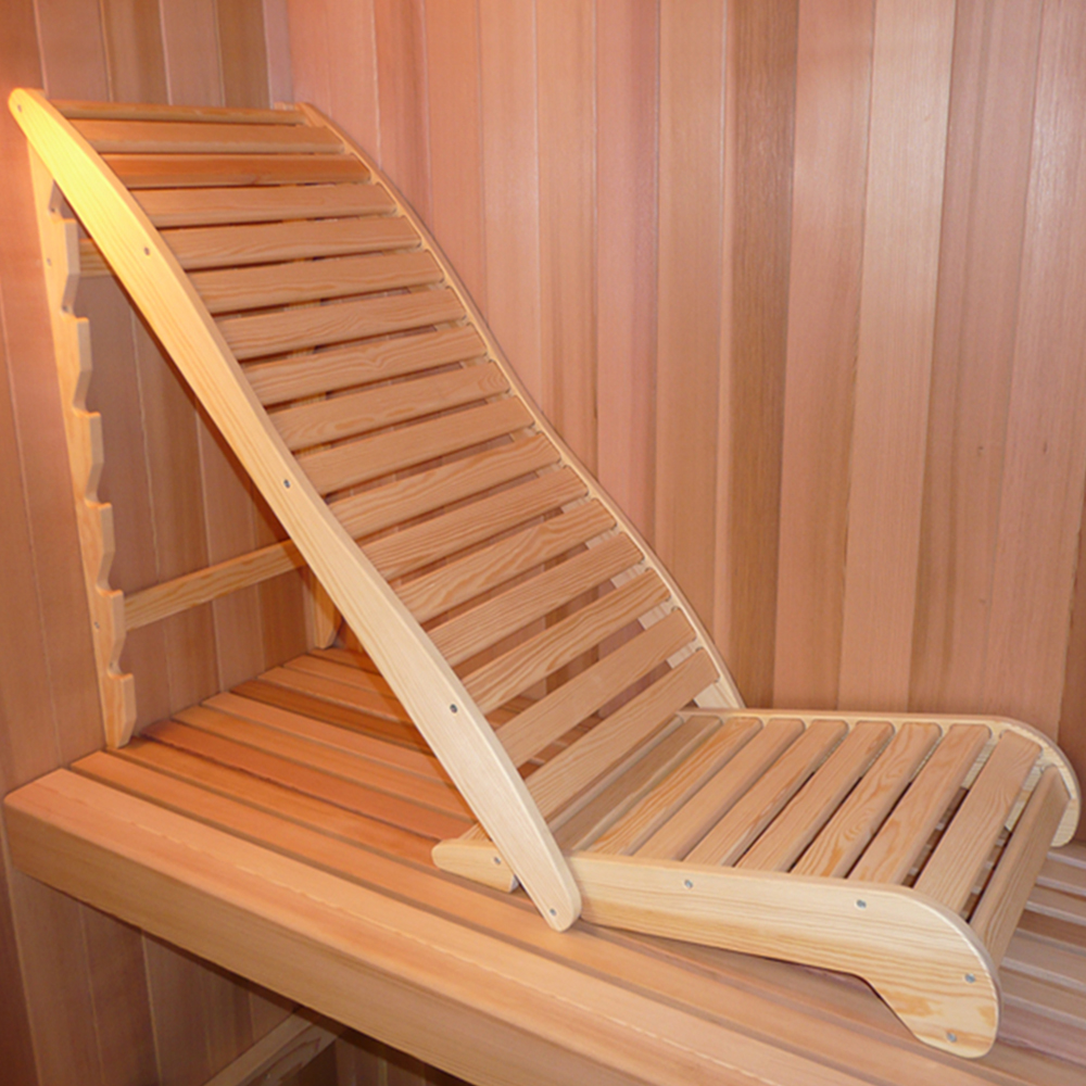 SAUNA EVOLUTION®  Wooden Lounge Reclined Sauna Chair