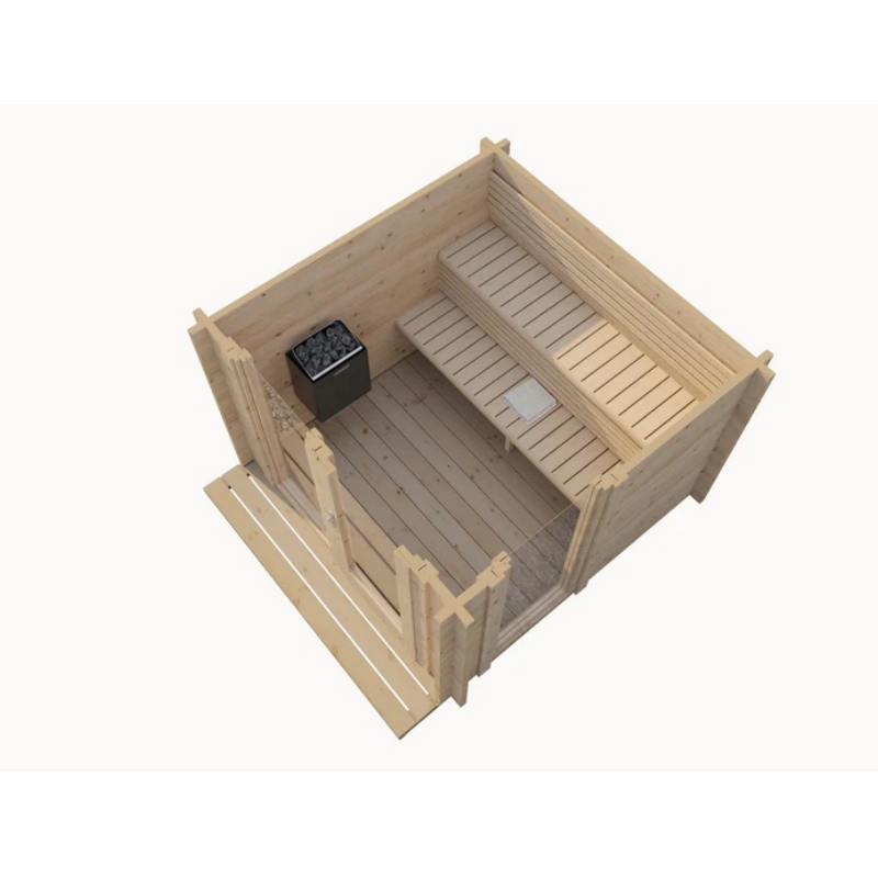 SAUNA EVOLUTION® Garden Series Outdoor Cabin Sauna Fits Up to 6 People Cabin 05