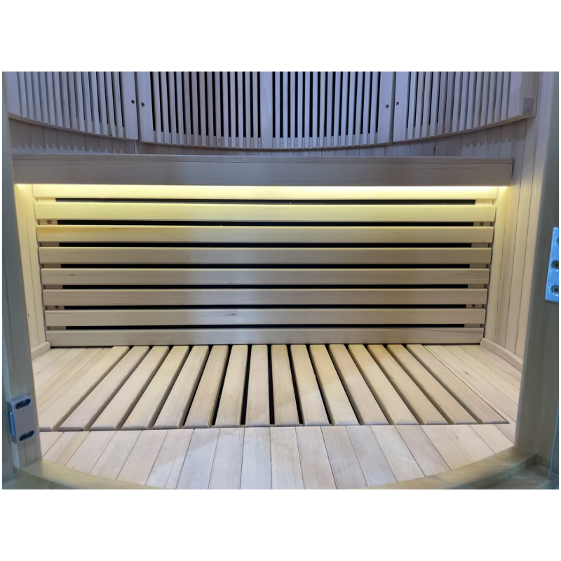 SAUNA EVOLUTION®  Hemlock Round Indoor Sauna Room Far Infrared 08